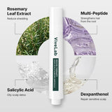 Folora roll-on serum being applied to scalp